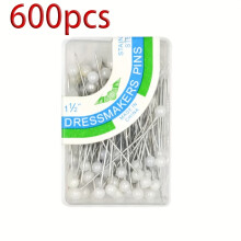 (600pcs White) 100pcs Colorful Handmade Positioning Pins for Sewing and Bedding Accessories