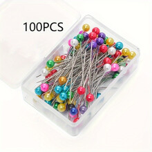(100pcs) 100pcs Colorful Handmade Positioning Pins for Sewing and Bedding Accessories