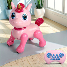 (Red-Unicorn) Rechargeable, Electric Remote Control Pet, Remote Controlled Dog, Unicorn, Kids Smart Animal Remote Control Singing Dancing Birthday Gift