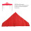 6.2ft Red Waterproof Oxford Canopy Top 4 Corner Cover 3