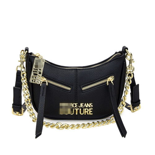 (Black) New versatile one-shoulder crossbody bag chain dumpling bag