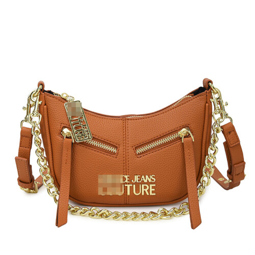 (Brown) New versatile one-shoulder crossbody bag chain dumpling bag