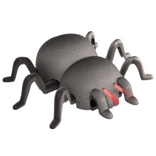 (Gray) Remote Control Tarantula for Kids with LED Eyes – Realistic Spider Toy with Moving Legs, Fast Speed & 360 Spin Halloween decora