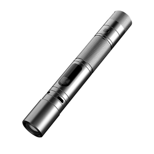 3 in 1 LED Flashlight with Arc Lighter and Alarm,Rechargeable SelfDefense Flashlight