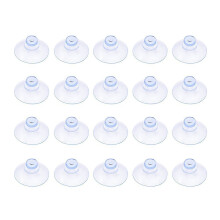 Small Clear Plastic Suction Cup Without Hooks 20 mm 20 Packs