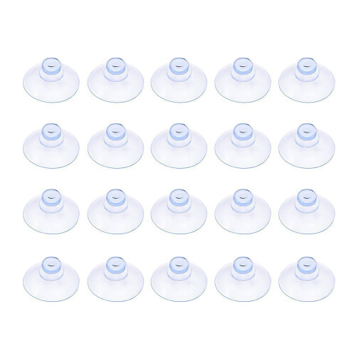 Small Clear Plastic Suction Cup Without Hooks 20 mm 20 Packs