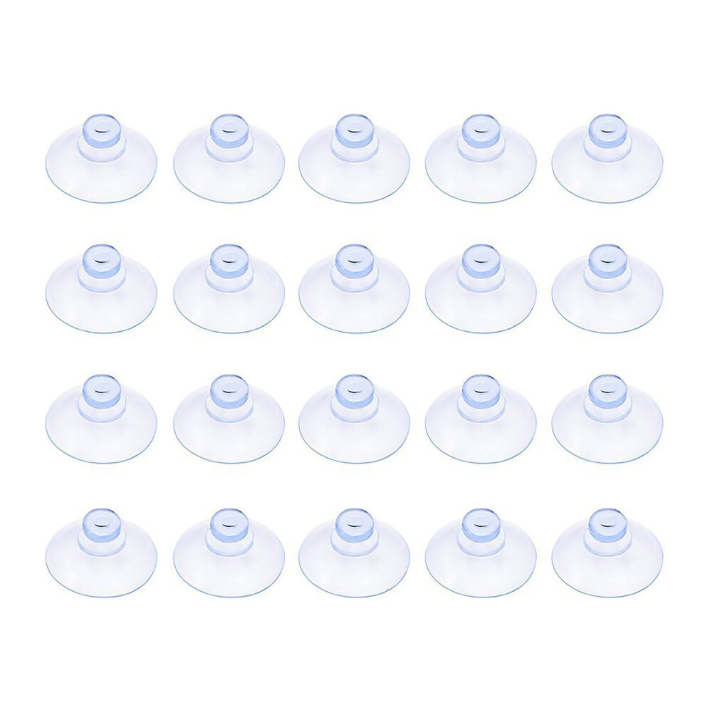 Small Clear Plastic Suction Cup Without Hooks 20 mm 20 Packs