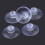 Small Clear Plastic Suction Cup Without Hooks 20 mm 20 Packs 4