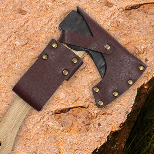 Axe Sheath Holder Axe Protective Sleeve  Leather Hatchet Protector Axe Cover Camping Axe Head Protection for Woodwork 2