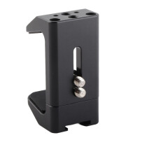Universal Power Bank Clamp with Cold Shoe Mount Aluminium Oy Powerbank Holder Fixed Clamp for Camera 1/4 I S Hole Mount
