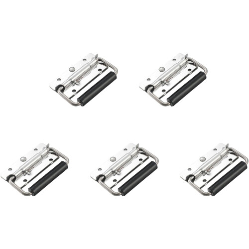 5pcs Folding Handles With Spring Rusts Handles Comfortable Grip Handles For Suitcases Door  Hardware Boxes 2