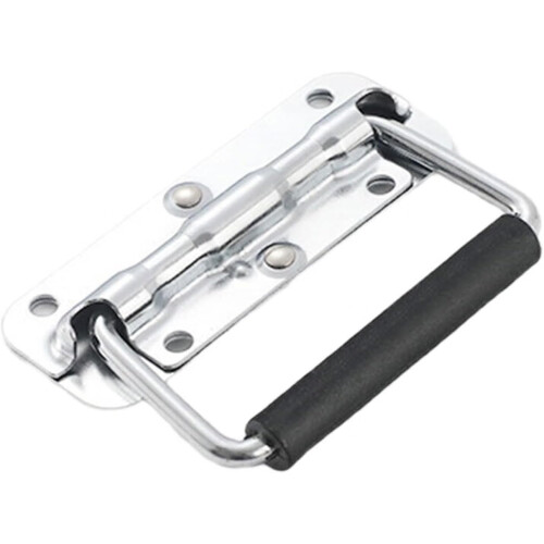 5pcs Folding Handles With Spring Rusts Handles Comfortable Grip Handles For Suitcases Door  Hardware Boxes 1