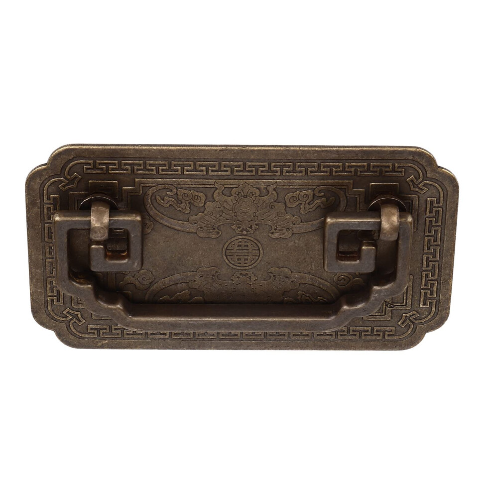 Antique Chinese Retro Vintage Brass Drawer Handle Pulls Antique Handle With 2 Screws For Cabinet Doors (Antique Bronze) 395291810453