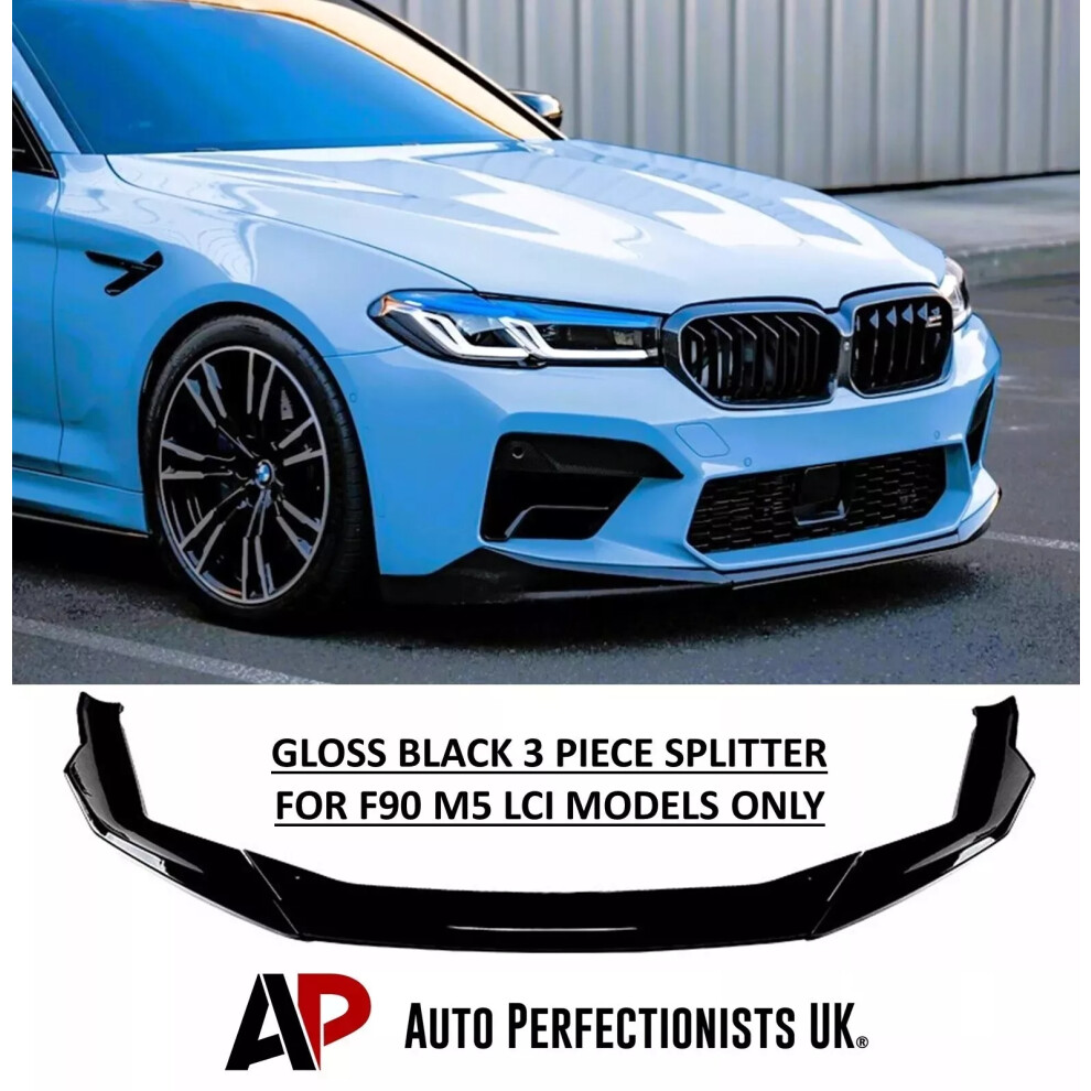 For Bmw M5 F90 Lci Front Splitter Spoiler Lip Wing Body Kit 2020+ 5061072667244