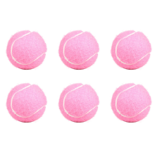 Pink Tennis Balls 6pcs Pack - Wear-resistant Elastic Training Balls 66mm - Ladies Beginners Practice Tennis Balls