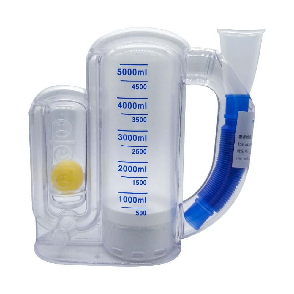 Exerciseur respiratoire spirométrique 3000 ml/5000 ml, exerciseur pulmonaire souffler et respirer, aides respiratoires, spiromètre, mesure d