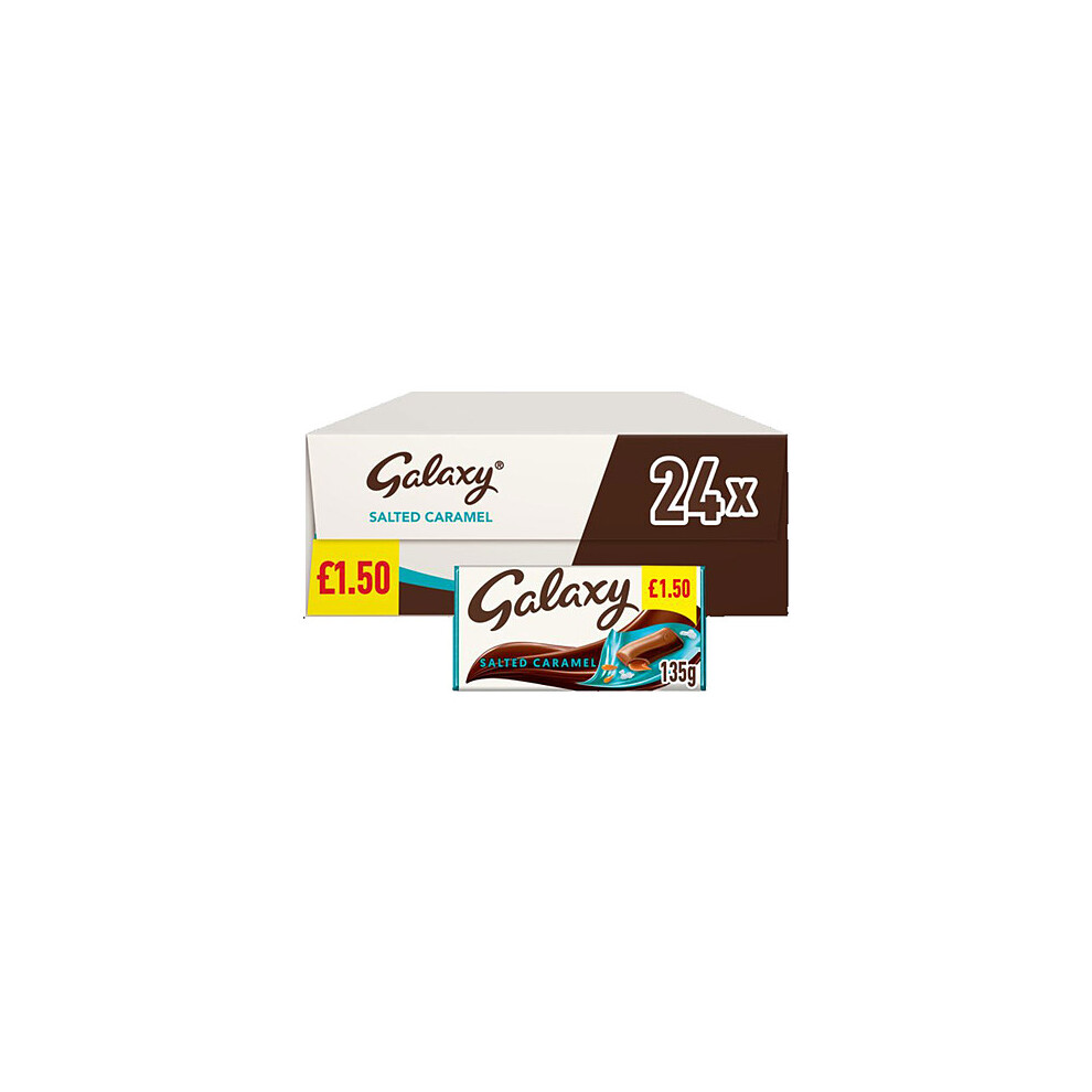 Galaxy Salted Caramel & Milk Chocolate Block Bar 135G (Pack Of 24)