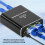 Splitter Ethernet da 1 a 2 1000 Mbps, in alluminio, 100 m 6