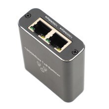 Splitter Ethernet da 1 a 2 1000 Mbps, in alluminio, 100 m