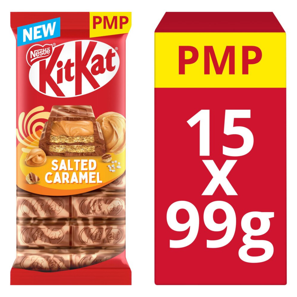 Full Box of 15 KitKat Salted Caramel Chocolate Sharing Bar 99g PMP £1.50 - Image 2