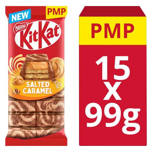 KitKat KitKat Salted Caramel Chocolate Sharing Bar 99g (Pack of 15) 1