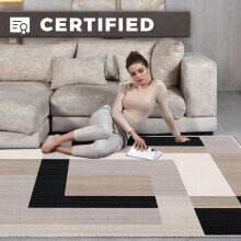 (Milo Neutral) (5 feet 3" x 7 feet 7") Extra Large Rugs Geometric Area Rug Floor Carpet