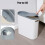 Narrow Plastic Waste Bin With Lid Slim Bathroom Toilet Trash Can 6
