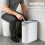 Narrow Plastic Waste Bin With Lid Slim Bathroom Toilet Trash Can 7
