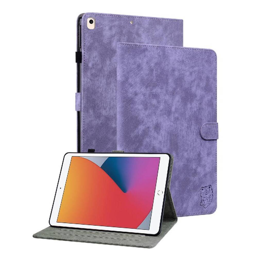 (Purple) Compatible With Ipad 9.7 2018 /Ipad 6 Card Slots Premium Leather Function Stand Case With Multi Purple 764549996629