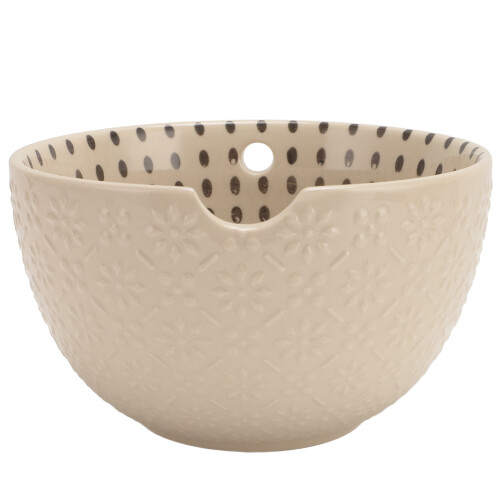 Modell Keramik-Garnschale Beige - Feiner Halter 2