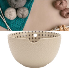 Modell Keramik-Garnschale Beige - Feiner Halter