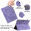 (Purple) Compatible with Ipad 2025 /ipad 11th Gen Case with Multi Function Stand Premium Leather Card Slots 8