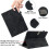 (Black) Compatible with Ipad 2025 /ipad 11th Gen Case with Multi Function Stand Premium Leather Card Slots 6
