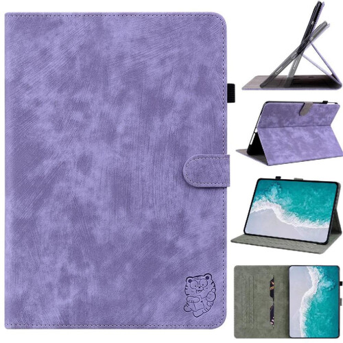 (Purple) Compatible with Ipad 2025 /ipad 11th Gen Case with Multi Function Stand Premium Leather Card Slots