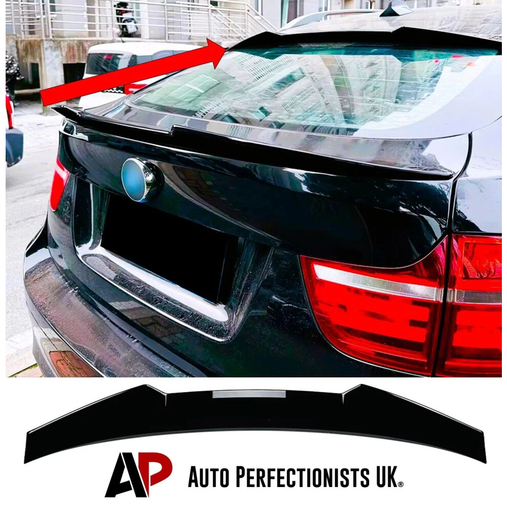 For Bmw X6 E71 X6m Rear Roof Spoiler Lip Wing Extension Body Kit 08-15 Black 5061072668685