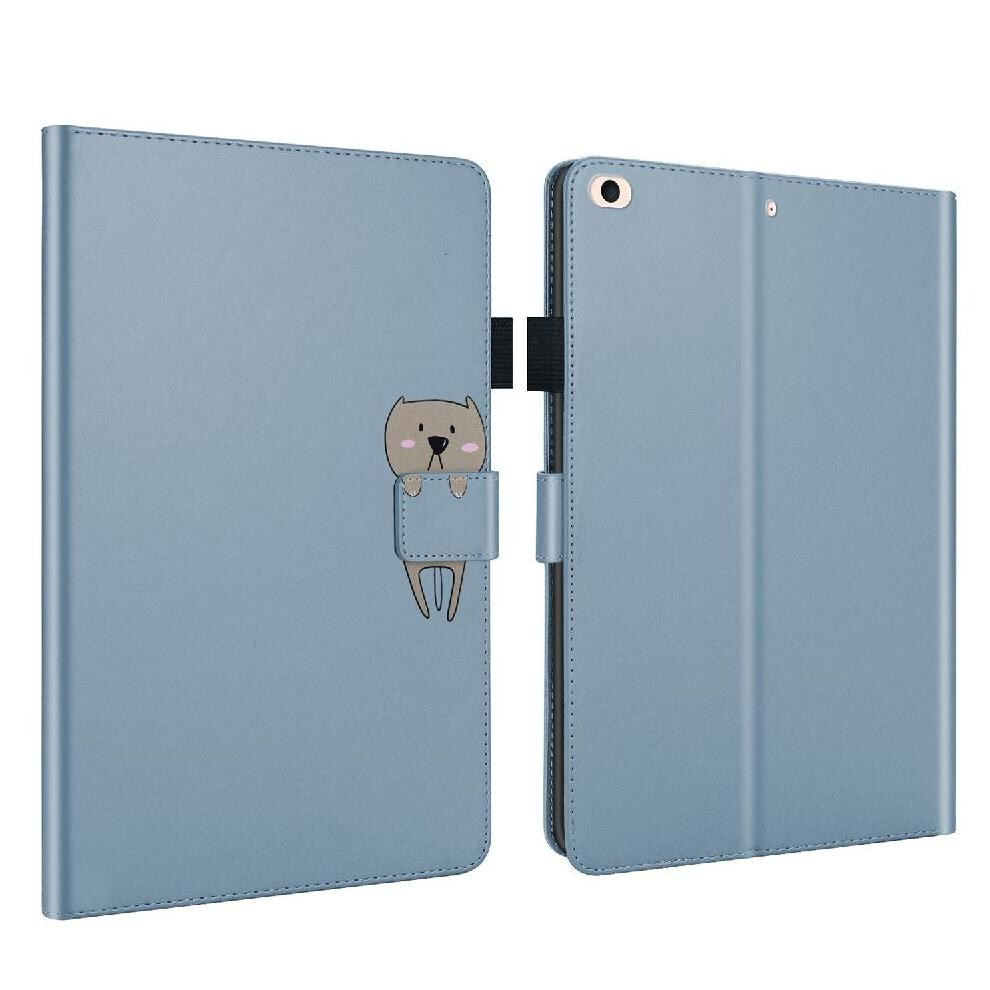 (Blue) Case For Ipad Mini 5 Magnetic Closure Card Slot Holders Cartoon Leather Animal Blue 764549998944