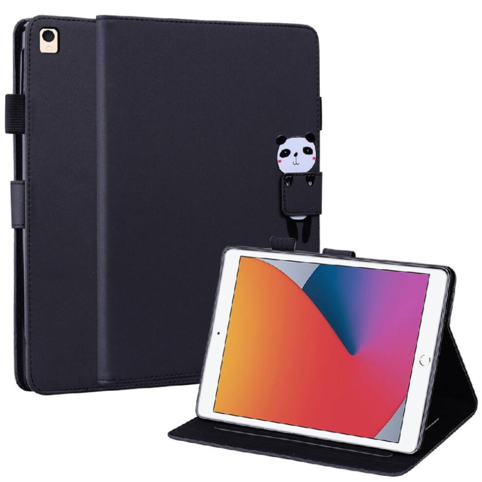 (Black) Case For Ipad Pro 10.5 Card Slot Holders Leather Magnetic Closure Cartoon Animal Black 764549999132