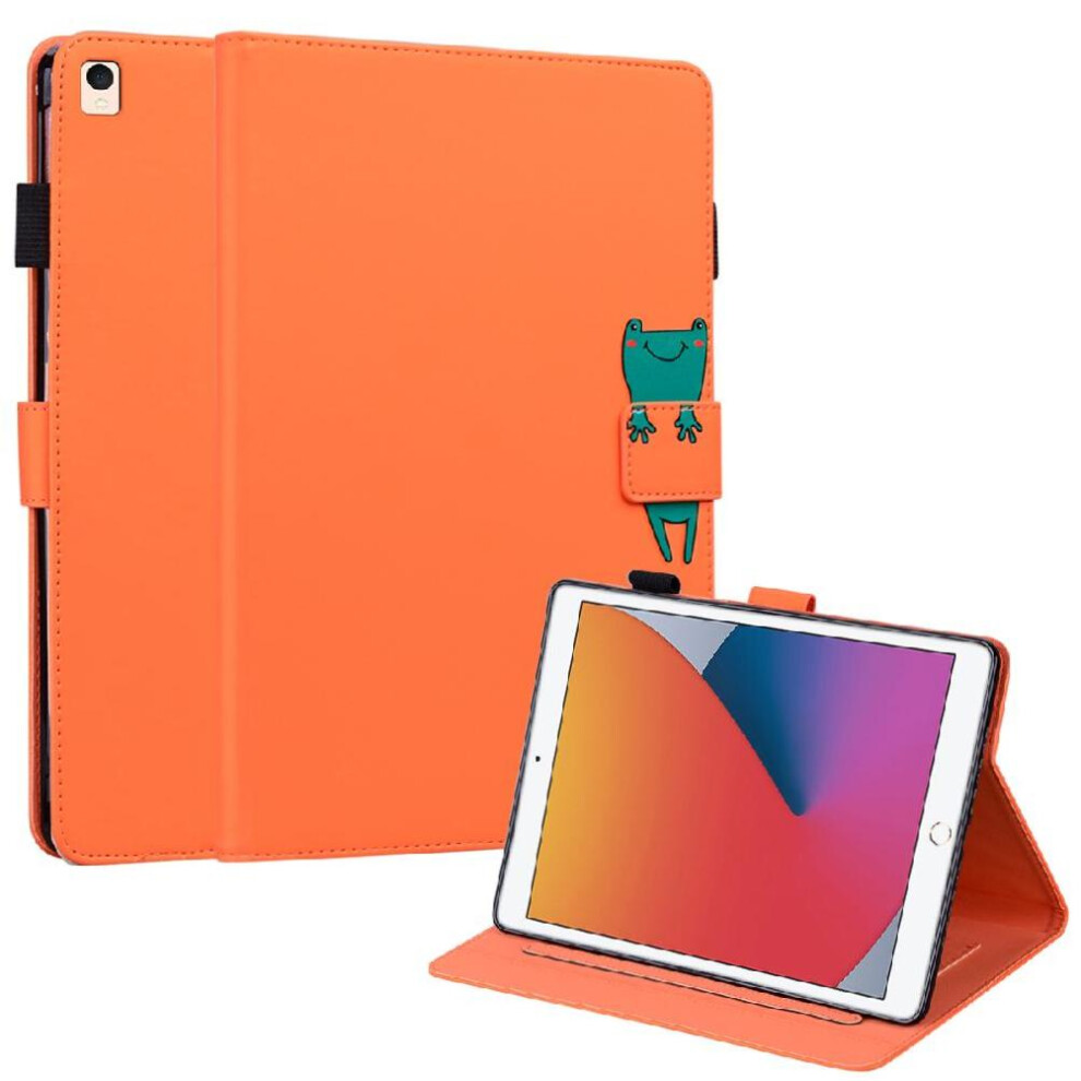 (Orange) Case For Ipad Pro 10.5 Card Slot Holders Leather Magnetic Closure Cartoon Animal Orange 764549999156