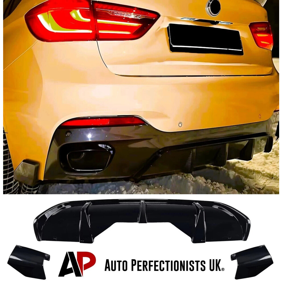 For Bmw X6 F16 Rear Diffuser Lip Valance Bumper + Side Spats M Sport Kit 5061072668692
