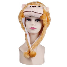 (Monkey) Warm Animal Beanie Winter Plush Snow Hat Kids Adults Costume Dress Up Accessory Hot