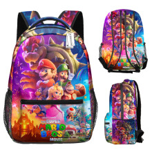 (Style-01) Kids Super Mario Backpack School Bag Students Bookbag Handbag Gifts Travelbag
