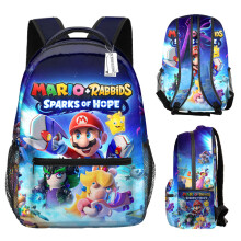 (Style-02) Kids Super Mario Backpack School Bag Students Bookbag Handbag Gifts Travelbag