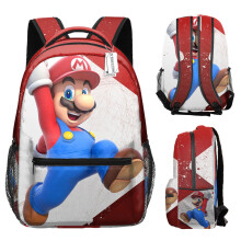 (Style-05) Kids Super Mario Backpack School Bag Students Bookbag Handbag Gifts Travelbag