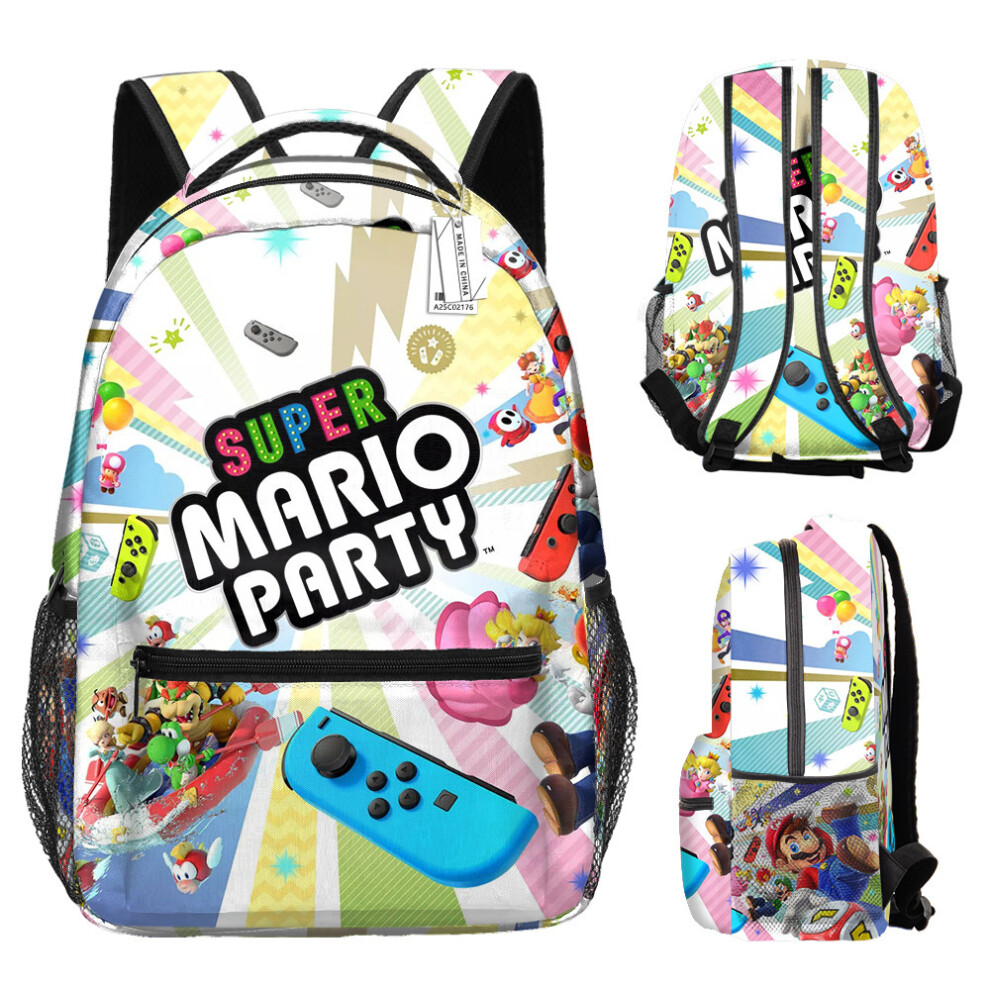 Bonxaif (Style-06) Kids Super Mario Backpack School Bag Students Bookbag Handbag Gifts Travelbag