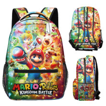 (Style-07) Kids Super Mario Backpack School Bag Students Bookbag Handbag Gifts Travelbag