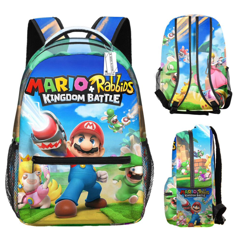 Bonxaif (Style-10) Kids Super Mario Backpack School Bag Students Bookbag Handbag Gifts Travelbag