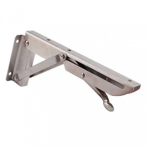 Folding Shelf Bracket 12in K Type Stainless Steel Strong Bearing Collapsible Support 2 Pcs 1