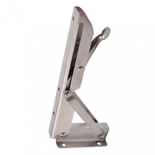 Folding Shelf Bracket 12in K Type Stainless Steel Strong Bearing Collapsible Support 2 Pcs 2