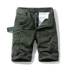 (30, Army green) Summer Men s Casual Multi-Pocket Short Cargo Pants