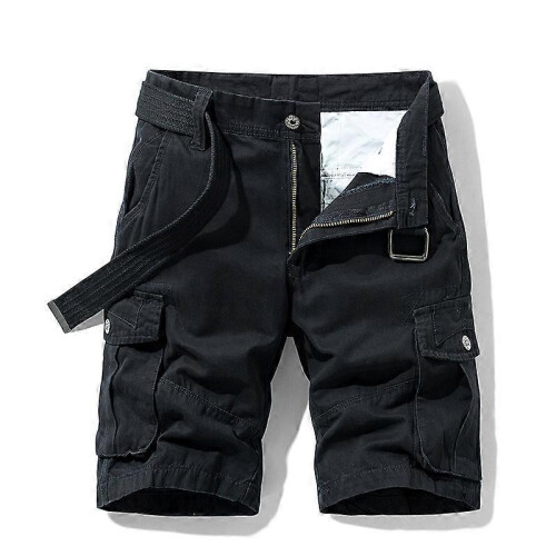 (32,black)Summer Men s Casual Multi-Pocket Short Cargo Pants 2